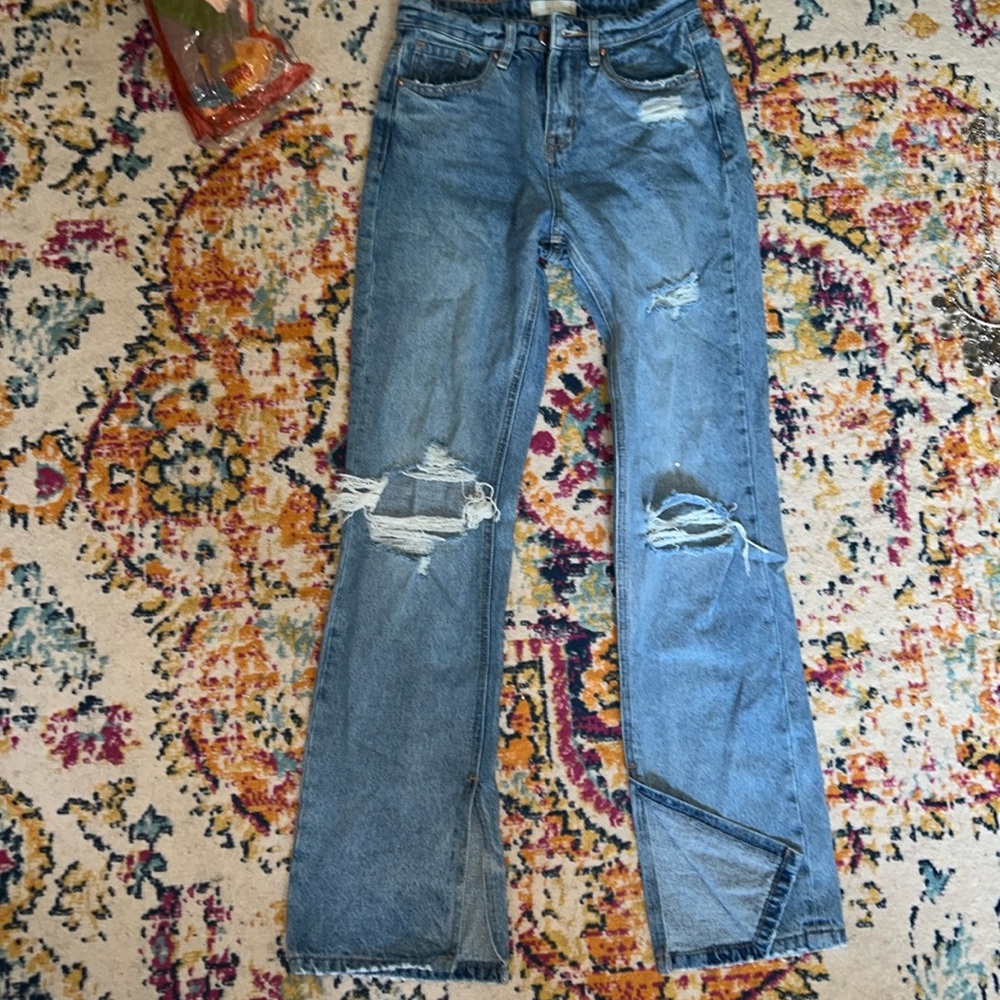 ALTR’D STATE WOMENS FLARE JEANS WITH SLIT SZ 24